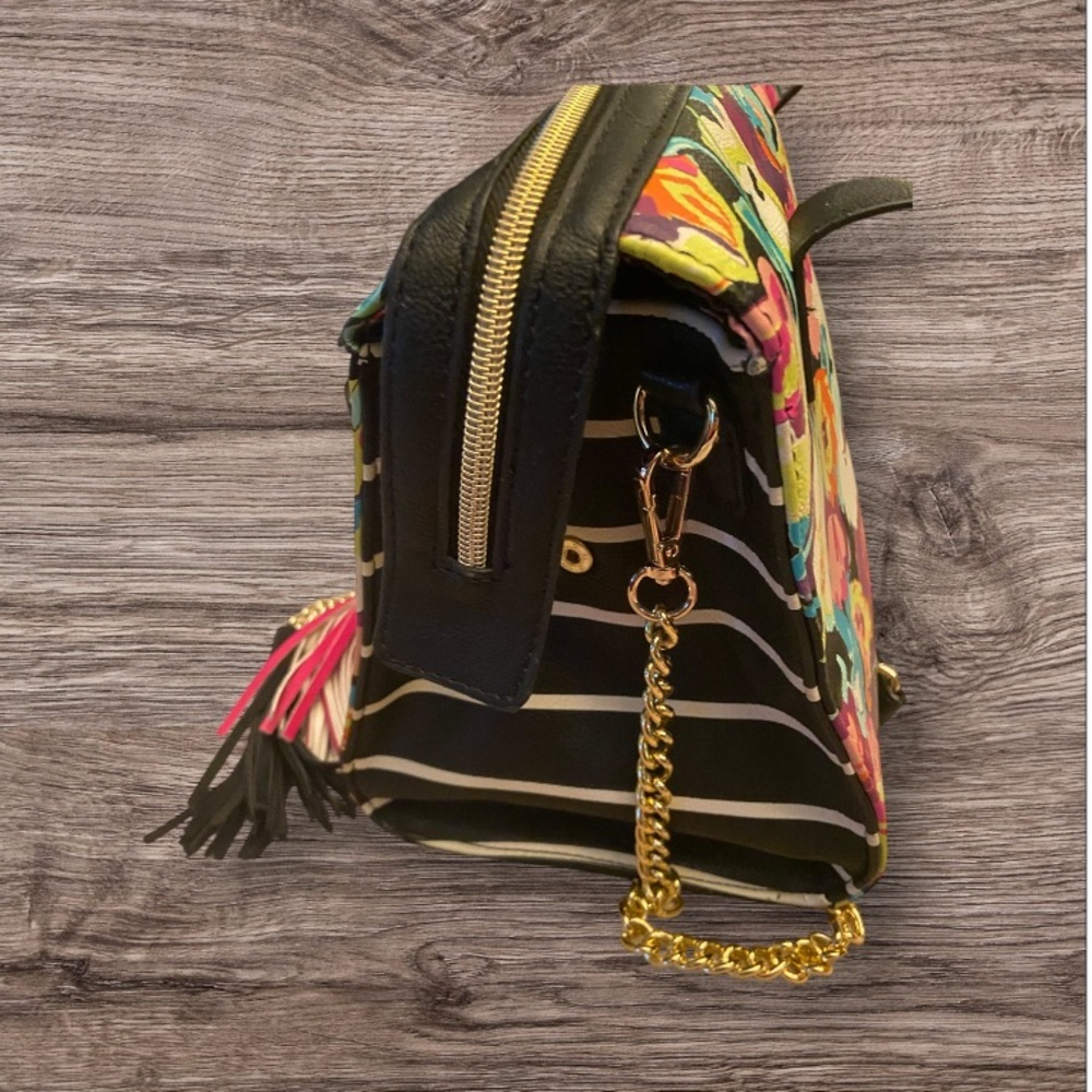 Betsey Johnson Floral Multicolor Crossbody Bag with Tassel Charm - Picture 9 of 10